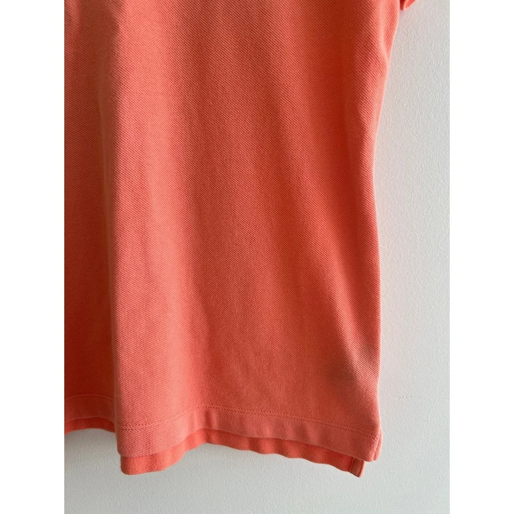 Lauren Ralph Lauren M Coral Piqué Cotton Polo Old Money Preppy Coastal Top - Picture 3 of 9